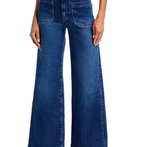Frame Le Slim Palazzo High Rise Jeans 27 Thunderstorm - Picture 11 of 12